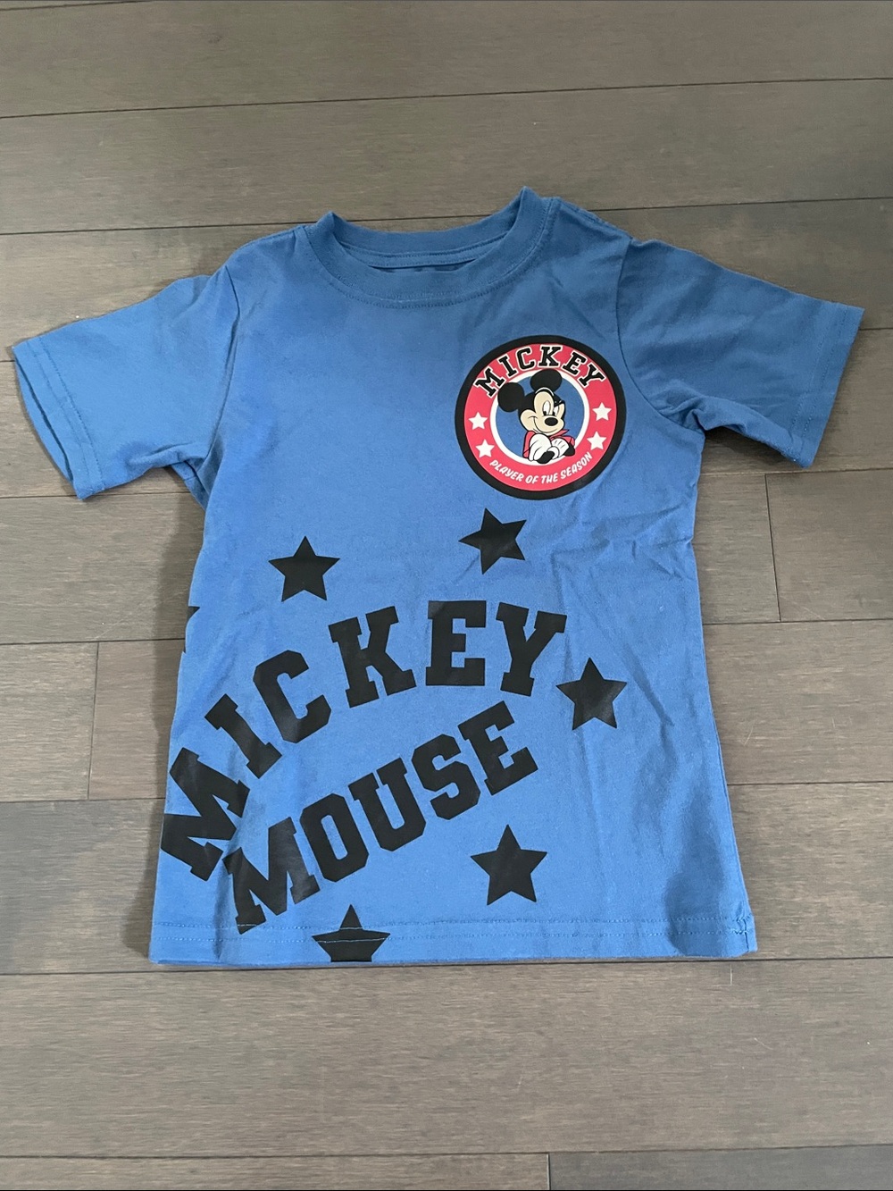 Disney Blue Mickey Mouse Tee with Black Stars